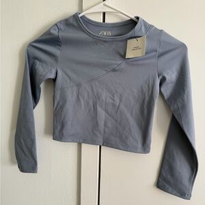 Zara Kid’s Slate Long Sleeve Tee Cropped